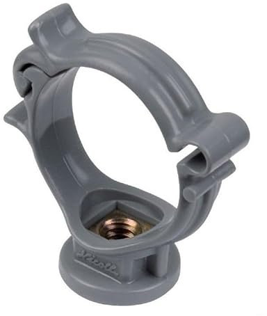 NeHoPro Collier de fixation monobloc PVC gris simple - Tube diamètre Ø 40