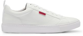 HUGO Herren Morrie Tenn Sneakers aus Kunstleder mit rotem Logo-Etikett Größe
