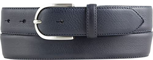 BELTINGER Hochwertiger Damengürtel aus Vollrindleder mit runder Gürtelschließe 3,5 cm | Bombierter Ledergürtel Damen 35mm | Damen-Gürtel made in Italy