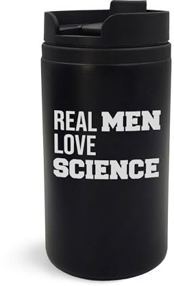 Real Men Love Science Mug de voyage isotherme avec gravure artistique