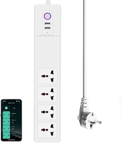 Zigbee Mehrfachsteckdosen, ZigBee Steckdose Überspannungsschutz, Sprachsteuerung/Timersteuerung/App Schaltbar, Funktioniert mit Alexa Google Home/Philillps hue, 16A