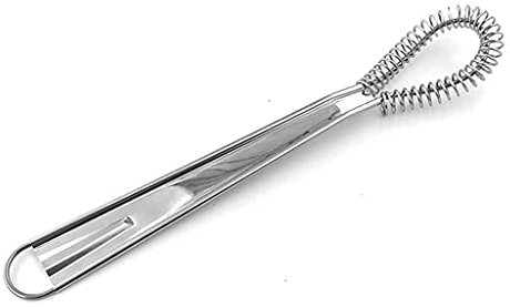 Batidor de huevos de acero inoxidable, batidor de mantequilla de chocolate, batidor manual, práctico revestimiento antiadherente, herramientas para mezclar huevos de mano, cuchara