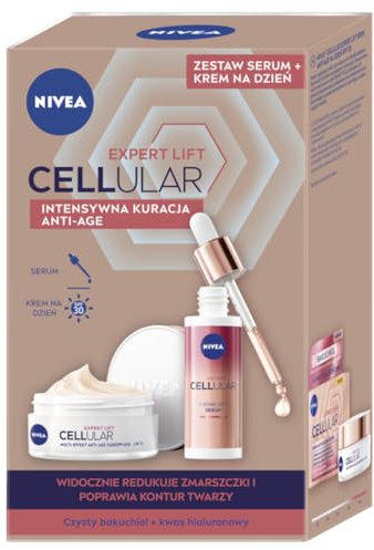NIVEA 2er Pack - CELLULAR EXPERT LIFT Tagescreme und Serum (1 x 50 ml, 1 x 30 ml)