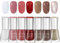 DMQ Nail Varnish Set, 7 Colors Pastel Nail Polish Set, White Pink Brown Red Glitter Nail Polish Gel, Quick Dry Non-Toxic Water Based Nail Gel - No Need UV Nail Paint for DIY Nail Art at Home