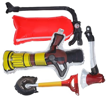 UPKOCH 4 Stück Feuer Party Dekorationen Feuerwehr Geburtstags Party Dekorationen Feuerwehr Party Ballon Feuerwehr Motto Dekore Feuer Ballon Aufblasbare Requisite