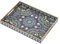 Serving Tray, Boho Plastic Food Trays for Eating on Lap Decorative Coffee Tray with Handles Rectangular Non-slip Candle Plate, 40x30x4 cm Large Drinks Platter for Kitchen/Living Room/Bedroom/Party