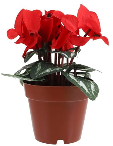 WYLFYJP Aiuola di Fiori di Seta in Plastica Simulata di Ciclamino Piante Artificiali in Vaso, Fiori di Ciclamino: Piante Finte in Vaso, Casa, Interni Ed Esterni Matrimonio Fattoria Scaffale Ufficio