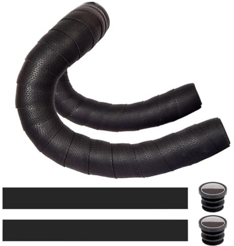 MOCNT Nastro per Manubrio Bicicletta PU Nastro Manubrio per Bici Adesivo Cycling Nastro Manubrio da Corsa Antiscivolo Assorbente Urti Ciclismo Nastri Confortevole Nero
