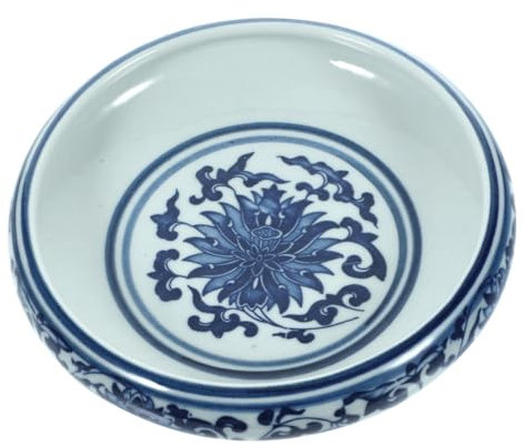 DIYEAH Ceramic Ink Brush Washer Small Blue and White Porcelain Calligraphy Brush Cleaning Pot for Home Suitable for Chinese Painting and Calligraphy