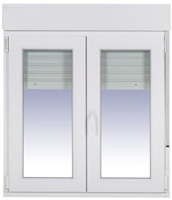 Ventanastock Ventana PVC 1400x1155 Practicable Oscilobatiente 2 hojas con Persiana de PVC