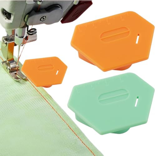 MOLZINY 2 Stück Nähführungsmagnet Magnetische Nahtführung Magnet Polygonale Multifunktionale Nahtführung Säumer mit Skala Nähzubehör Zubehör Universal-Nahtführung Nähmaschinen für Anfänger