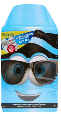 Crayola Coloring Set with Limited Edition Blue Art Case, Limited Edition Crayons, 50+ Pieces, Gifts for Kids
