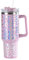 Générique Mug Isotherme 1200 ML avec Paille et Anse, Motif léopard, gobelet Isotherme épais en Acier Inoxydable pour Boissons Chaudes et Froides, gobelet de Voyage Anti-Fuite