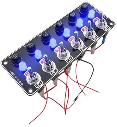 BaotyJie Panel de Interruptores 12 V 24 para Vehículos