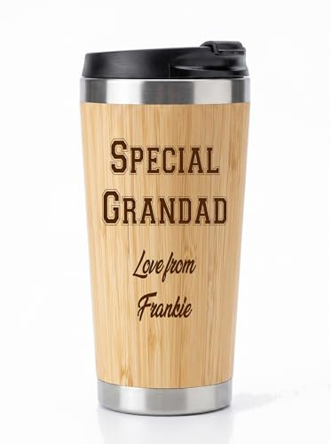 Personalised Engraved Insulated Travel Mug for Grandad, 420ml