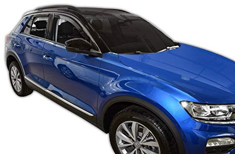 J&J AUTOMOTIVE | Windabweiser Passend Für T-ROC ab 2017, Heko Regenabweiser, Getönt, Set 4-Teilig, Vorne und Hinten, Aerodynamisch