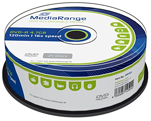 MediaRange MR403 Confezione Dvd-R, Argento