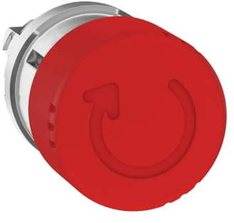 Schneider Electric Harmony XB4 Not-Aus/Not-Halt-Schalter, Frontelement, Metall, 22mm, Pilz 30mm, Drehentriegelung, rot, Artikelnummer ZB4BS834