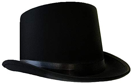 PARTY DISCOUNT ® Hut Filz-Zylinder für Damen & Herren, schwarz KW 59