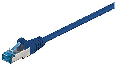 Goobay 93698 CAT 6a Patch Cable, S/FTP PiMF, Blue, 10m Length