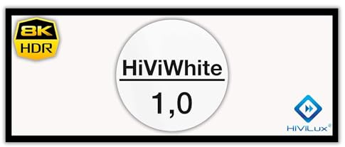 HiViLux® Rahmenleinwand 6cm Rahmenstärke Tuch: HiViWhite Cinema 1,0/8K/4K/3D/auch für UST (21:9 138Zoll Bild:323x137cm)