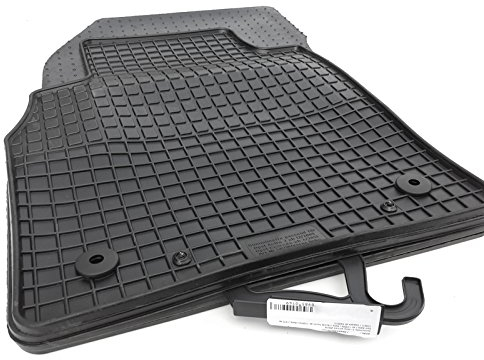 Gummimatten passend für Astra G (Set 4-teilig) Gummi Fußmatten Innenraum, Geruchslose Matten, 1cm Rand, Schwarz