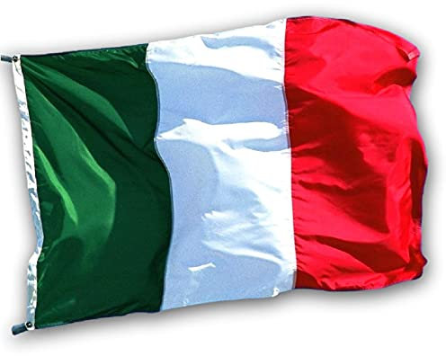 US Flag Factory - Italien-Flagge (genähte Streifen), 1,2 x 1,8 m, aus Nylon, hergestellt in Amerika, Premium-Qualität (1,2 x 1,8 m)