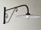 Lampada da parete in ferro battuto con piatto smaltato Forgiato a mano 53 cm