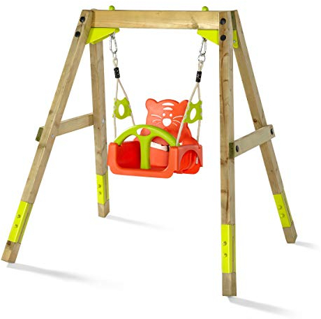 Plum® 27512 Wooden Swing Set, Natural, 142 x 190 x 162 cm