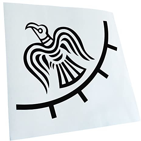 Kiwistar - Autoaufkleber - Schwarz - 11,5x10cm Odin Raven Banner - Viking - Heckscheibe Auto Aufkleber wetterfest für Kfz LKW Mofa Truck - Sticker außen selbstklebend Tuning Zubehör für Fenster