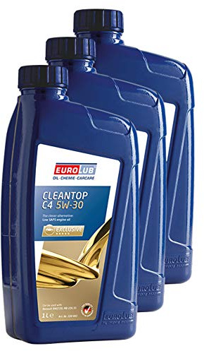EUROLUB 3X Motoröl 5W-30 Cleantop C4 Benzin Diesel Engine Oil Motor Motoren Öl Benzinmotor Dieselmotor Ottomotor 1L