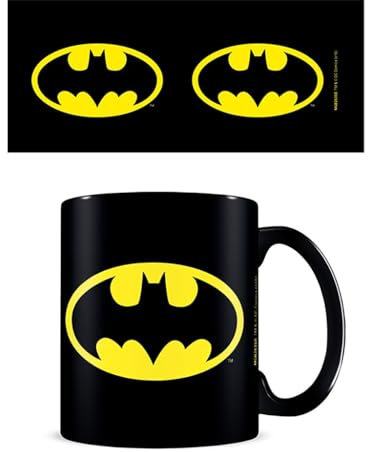 Batman Tasse (Batsymbol Design) 325ml Keramik-Kaffeebecher, Kaffeetasse - Offizielles Merchandise