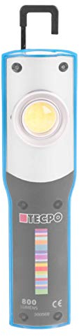 TECPO LED Werkstattlampe mit Farbanpassung COB LED Akku Lampe Colour Match 800 Lumen