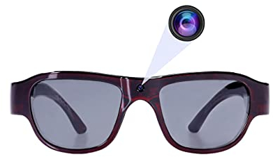 OHO - Occhiali da sole con video, 32 GB, ultra HD, per sport all'aperto, con fotocamera integrata da 16 MP e lente di sicurezza polarizzata con protezione UV400