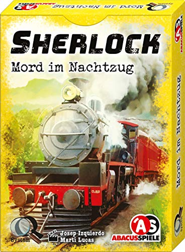 ABACUSSPIELE 48212 - Sherlock - Mord im Nachtzug, Krimi Kartenspiel, Yellow