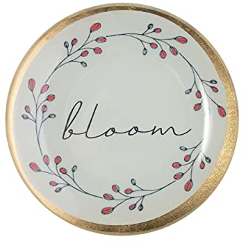 Gift Company - Love Plates, Glasteller S, Bloom, rund, weiß