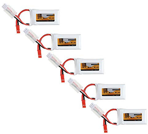 KINGDUO 5Pcs 7.4V 350Mah 60C 2S Lipo Battery Jst Plug For Mjx X401H X402 Jxd 515 515W 515V Rc Drone