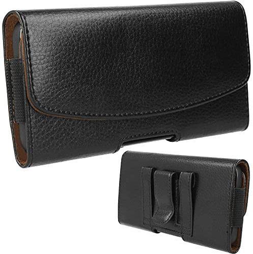 TECHGEAR Capsule Housse de Protection Universelle pour Smartphone, Faux Cuir Pochette avec Clip de Ceinture et Boucle pour Oppo A55, A15, A16, A35, A53s, A54, A93, Find X3 Pro, Reno 4 Z, etc