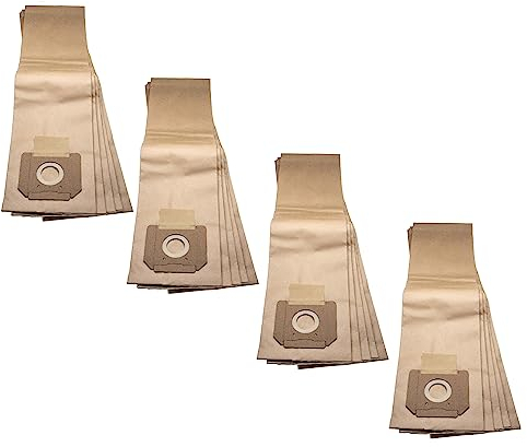 vhbw 20x Bolsa aspiradora compatible con Bosch GAS 55 M AFC Professional aspiradora - papel, 75,2 cm x 20,2 cm, marrón