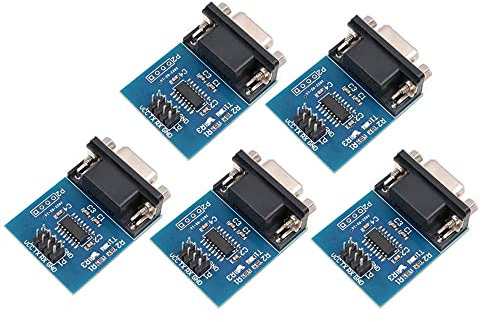 Fasizi 5 x MAX3232 RS232 Serieller Port auf TTL-Konverter-Modul, DB9-Stecker