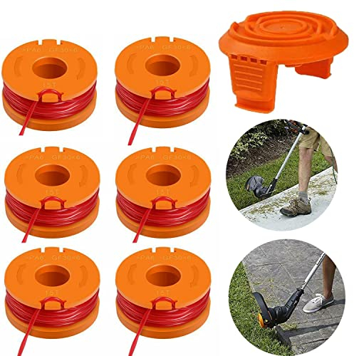 AMSAMOTION WA0004 WA0010 Strimmer Spool Compatible with Worx Grass Trimmers Replace CGT183A, CGT18LA1, WA0004,WG150, WG151, WG152, WG153,WG176,WG180