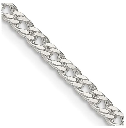 Rambo-Kette, 925er-Sterlingsilber, 3,3 mm, Schmuck für Damen, 56 cm, One Size, Metall Silber Sterling Silber, Kein Edelstein