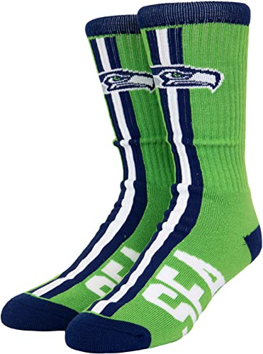 Fanatics For Bare Feet NFL Team Socks Socken (Seattle Seahawks, 43-48)