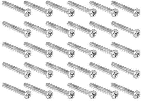 QUARKZMAN M2.5 Piatta Phillips Croce Testa Vite x 60pz 304 Inossidabile Acciaio Fissaggi Bulloni per Precisione e Industriale Macchine, [16mm Lunghezza, Argento Tono]