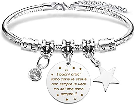 Regalo Amica Amico,Bracciale Amicizia Amiche, Regali Migliore Per Amici, Originali Idee Regalo Amiche Natale Valentino Compleanno Casa Nuova Anniversario Pasqua Sorella Braccialetti Kidult