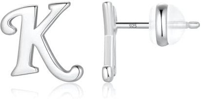 TINGN Ohrstecker Silber 925 Silber Mädchen Damen, K Buchstaben Ohrringe Medizinische Ohrstecker Schmuck Geburtstagsgeschenke Muttertagsgeschenk für Frauen Mädchen Tochter