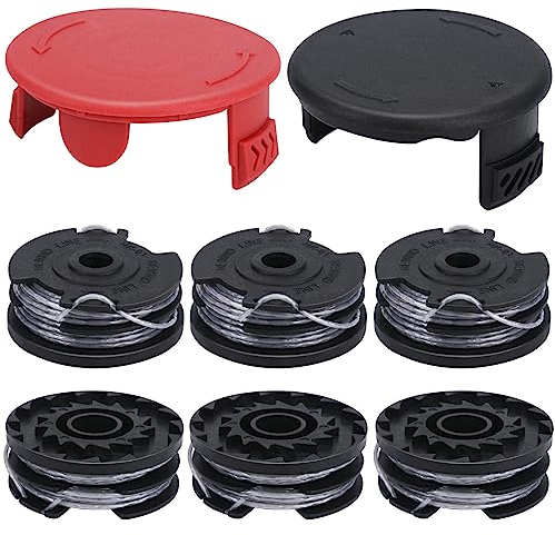 Eyoloty Rasentrimmer Fadenspule F016800351 passend für Bosch AdvancedGrassCut 36 ART 30-36 LI ART 24 ART 24+ ART 27 ART 27+ ART 30 ART 30+ Ersatzfadenspule 6 m Länge Ø 1,6 mm (6 Spulen + 2 Kappe)