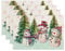 Weihnachten Tischsets 4er Set Platzsets Schneemann Kiefern Platzsets Weihnachten Deko Tischsets Waschbare Platzdeckchen für Küche Esstisch Party Dekorationen 30 x 45 cm