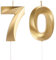 Geburtstagskerzen Zahlen 70, Gold Geburtstag Kerzen, 3D Tortendeko, Geburtstagskerze Kuchendeko für Geburtstag Party, Hochzeiten, Firmenfeiern, Jubiläen kuchen Dekoration, Birthday Candle Nummer 70