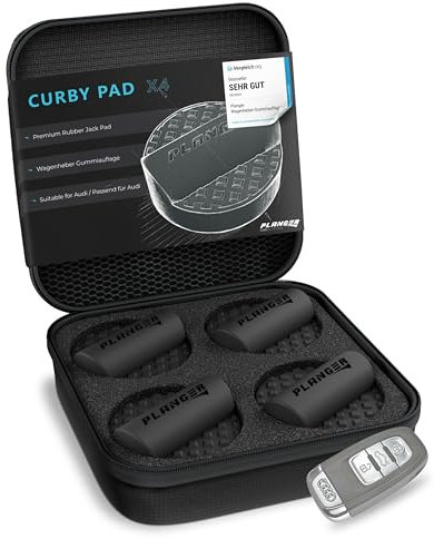 PLANGER® Wagenheber Gummiauflage Audi - (für einige Audi-Modelle) 10 Jahre Garantie - Bruchsicher 3t (CURBY PAD, 4, Stück)